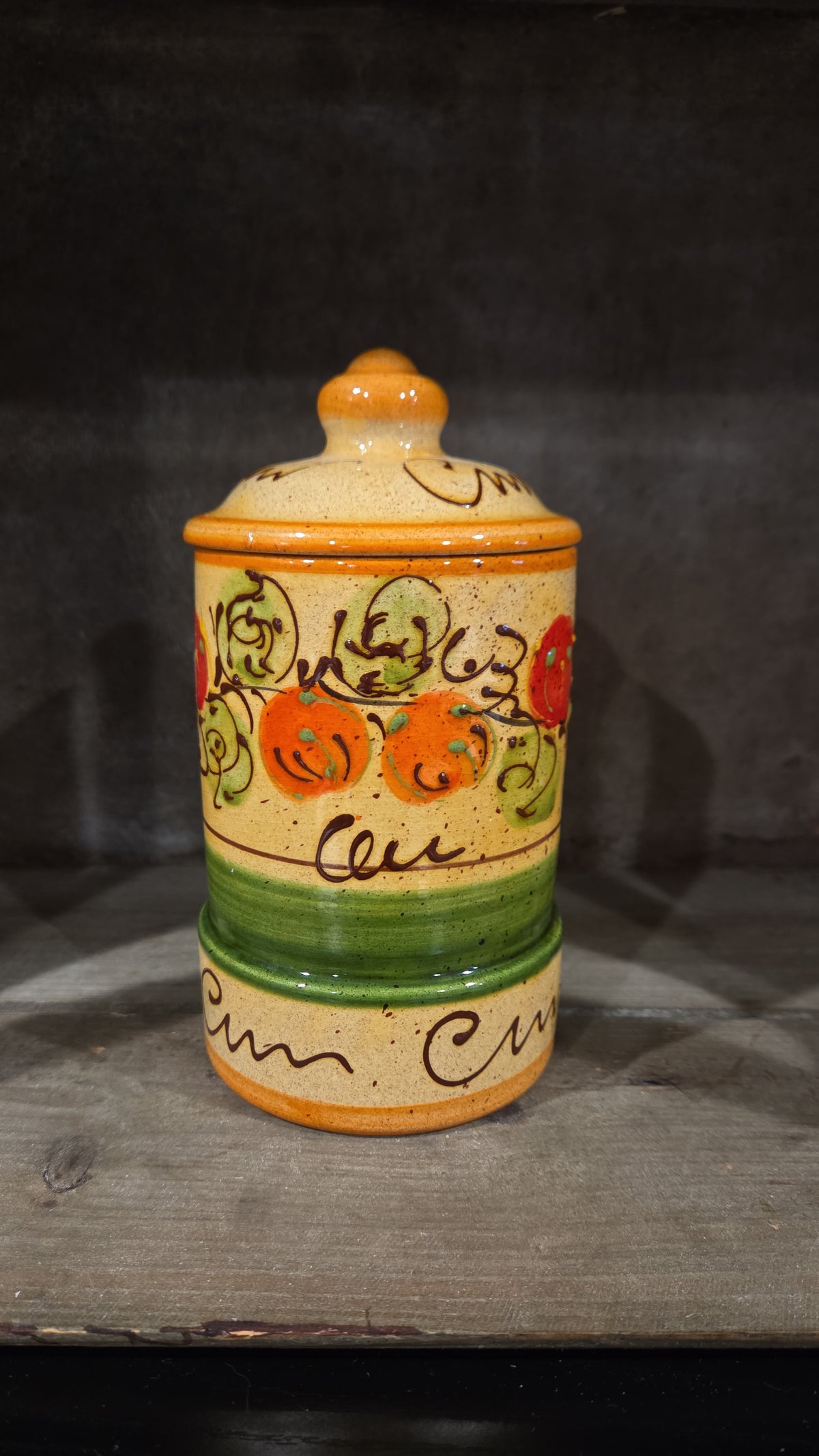 Fresh Tomatoes Garlic Keeper, CeramicaDeEspanaUSA, Yellow, Orange, Red, Green, Made In Spain