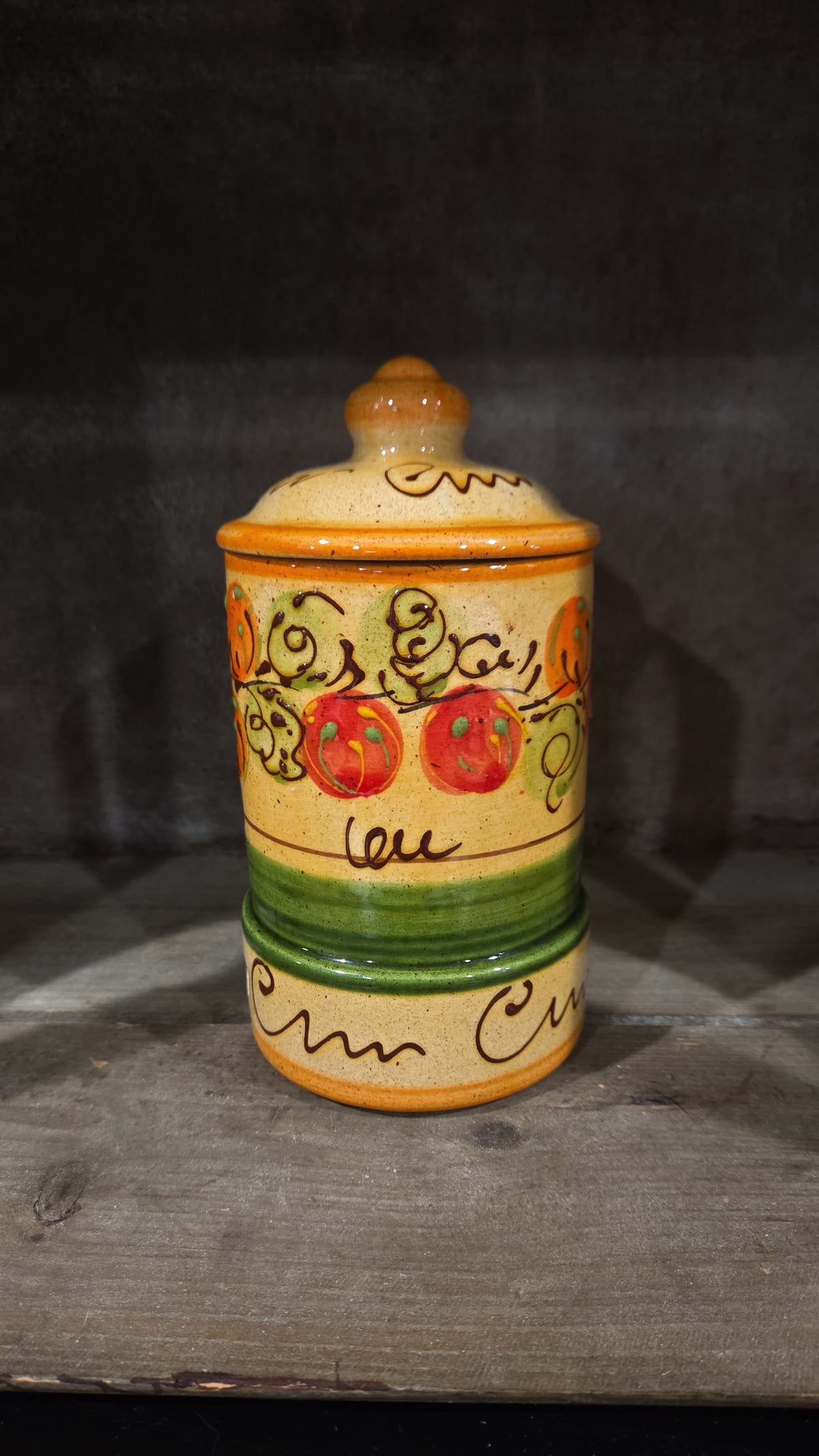 Fresh Tomatoes Garlic Keeper, CeramicaDeEspanaUSA, Yellow, Orange, Red, Green, Made In Spain
