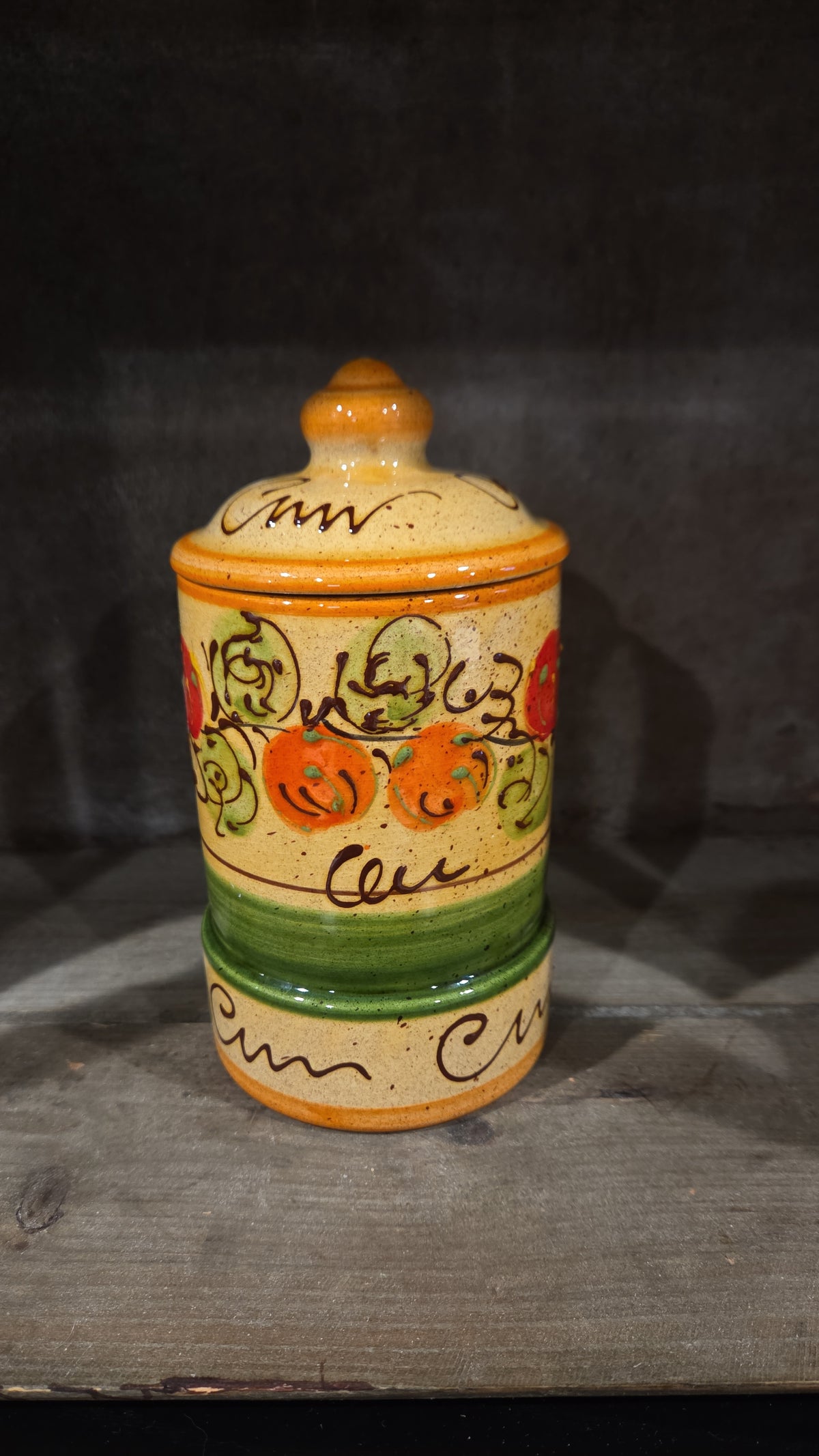 Fresh Tomatoes Garlic Keeper, CeramicaDeEspanaUSA, Yellow, Orange, Red, Green, Made In Spain