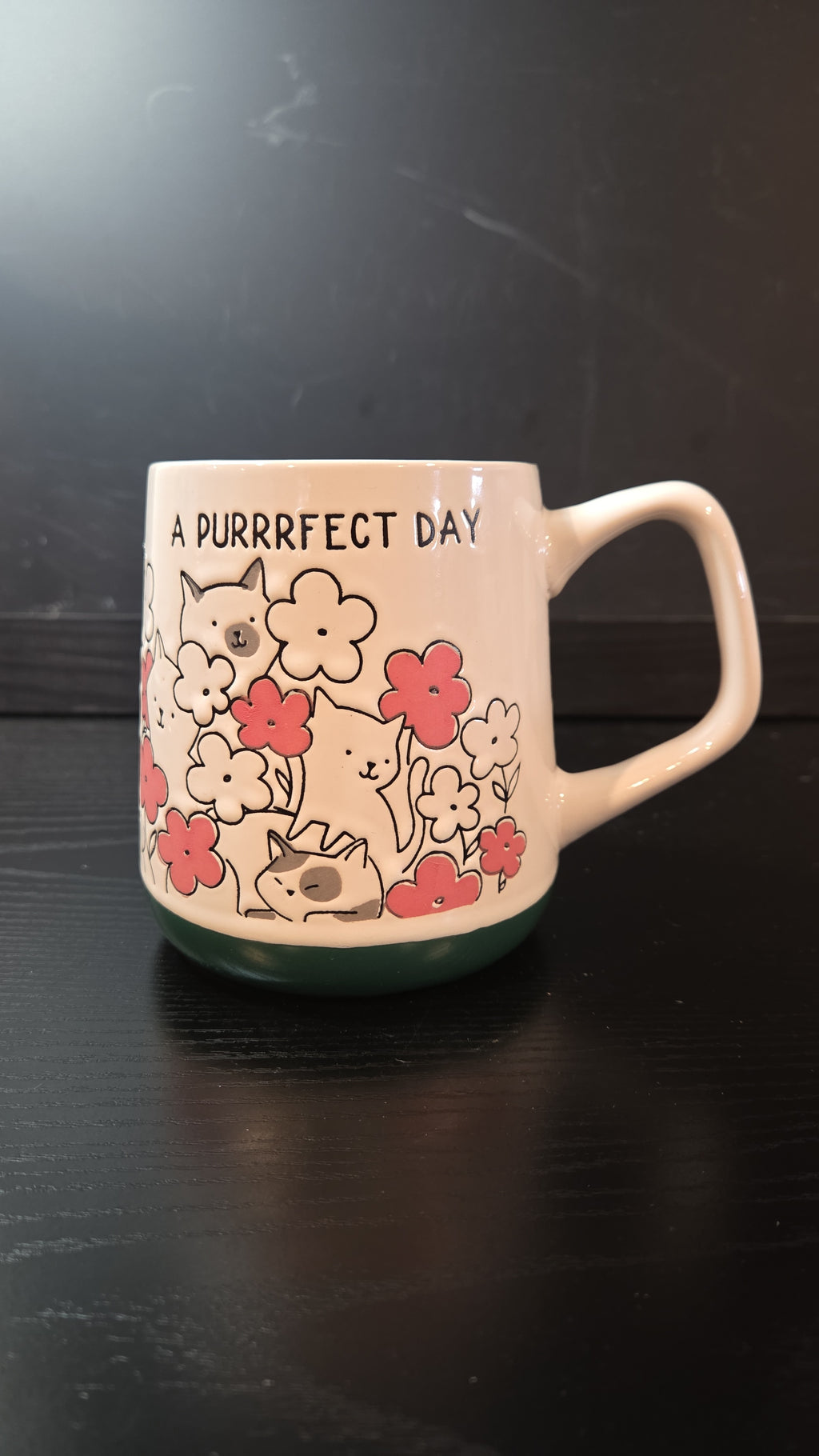 Purrfect Day, Cat, Mug, Prima Design, Kitties, Floral, Flowers, Cute, Kitsch