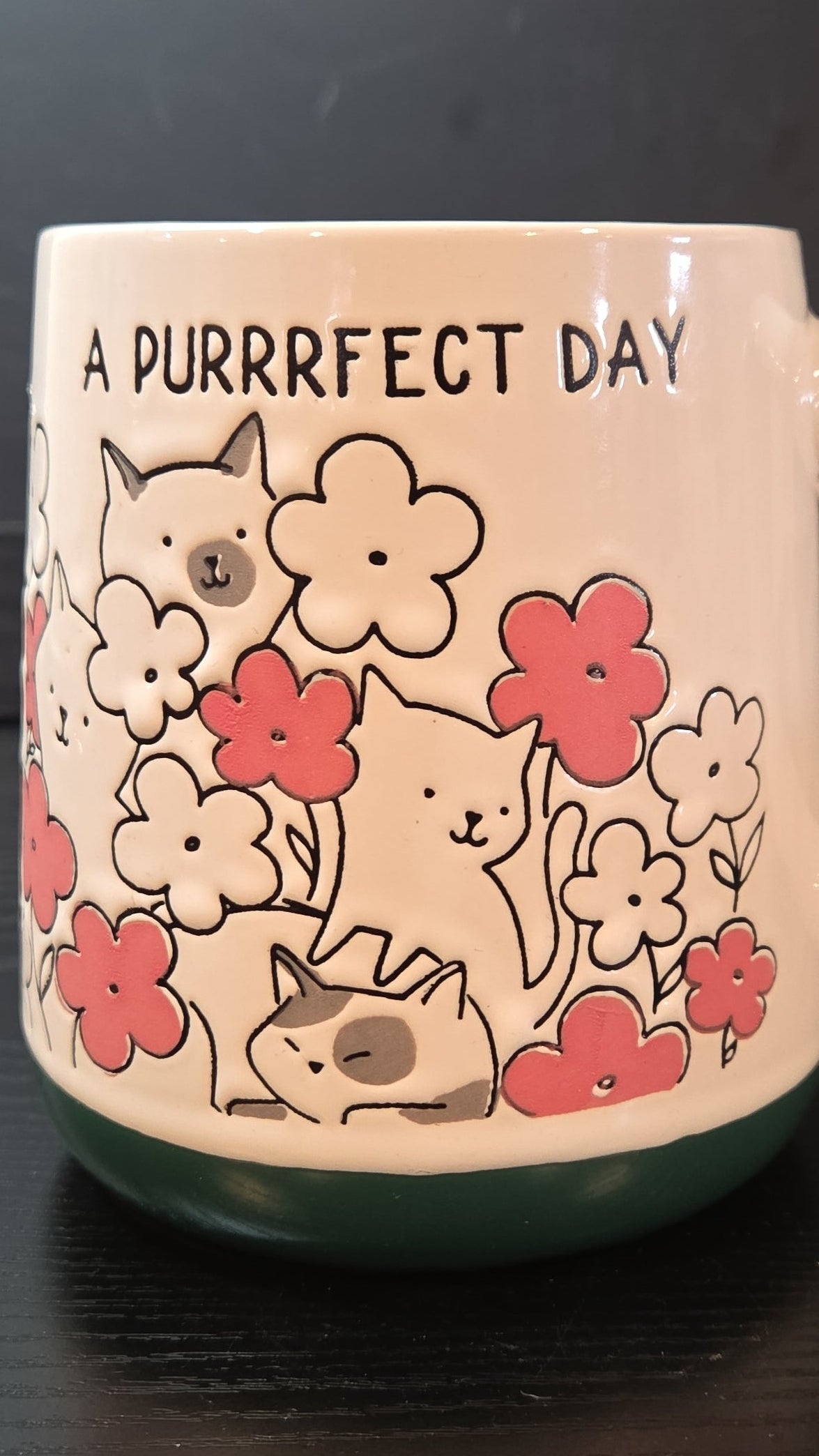 Purrfect Day, Cat, Mug, Prima Design, Kitties, Floral, Flowers, Cute, Kitsch