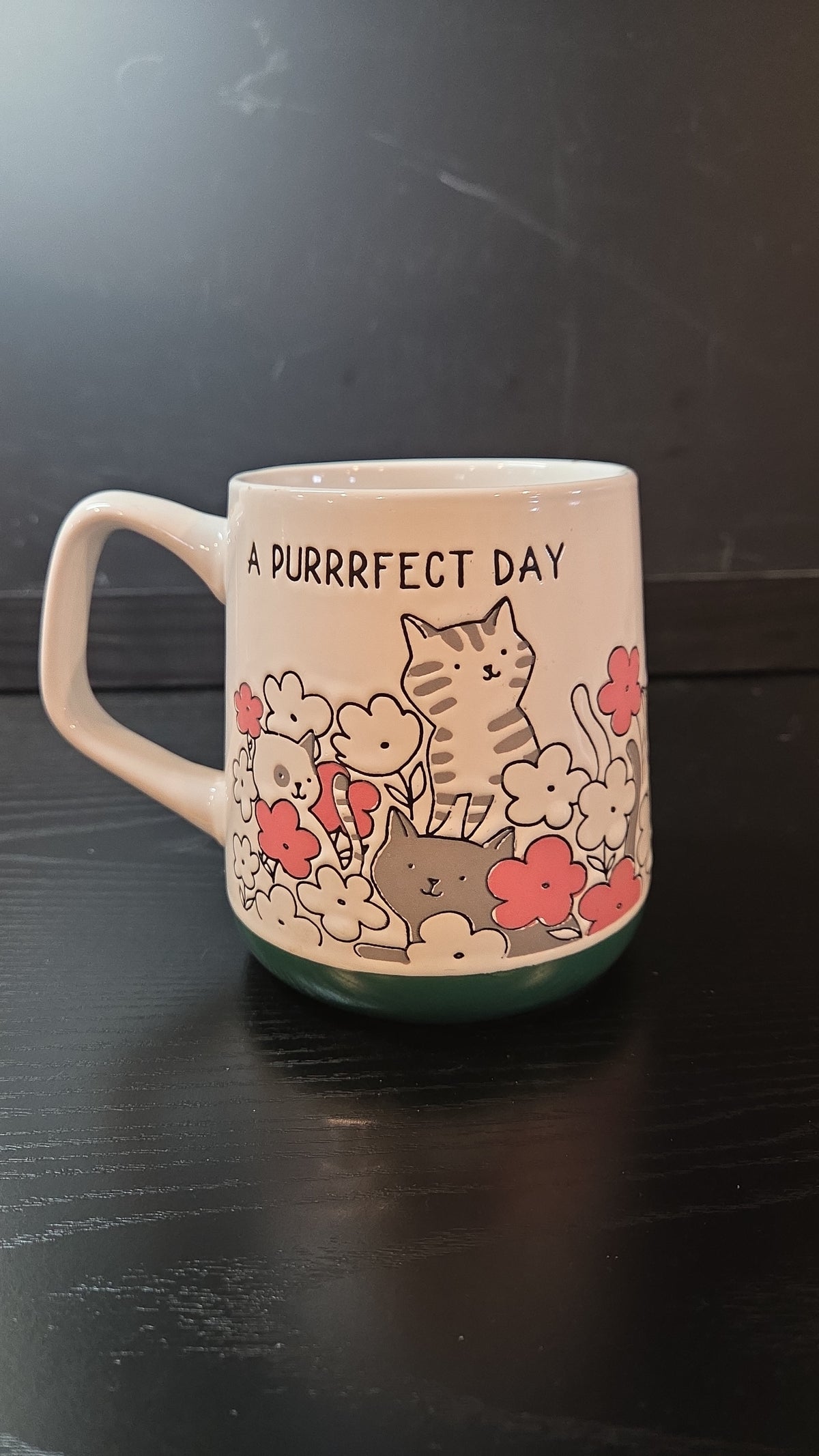 Purrfect Day, Cat, Mug, Prima Design, Kitties, Floral, Flowers, Cute, Kitsch