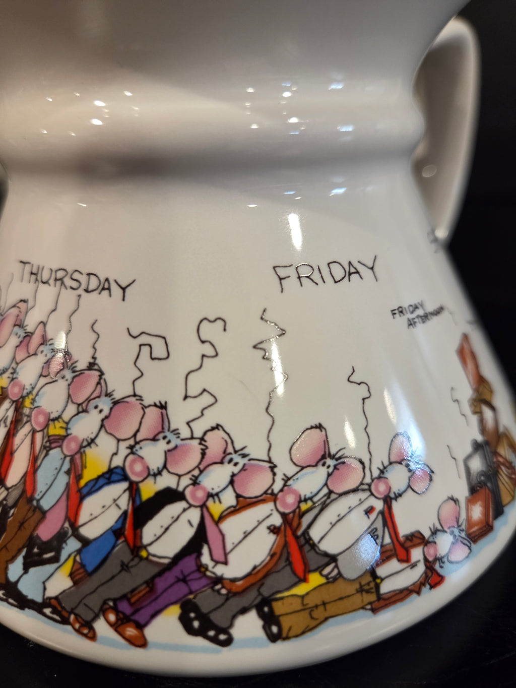 Monday Thru Saturday, Mouse, Travel Mug, Ready For Weekend, Business, Suits, Work Week, Office Humor, Kitsch