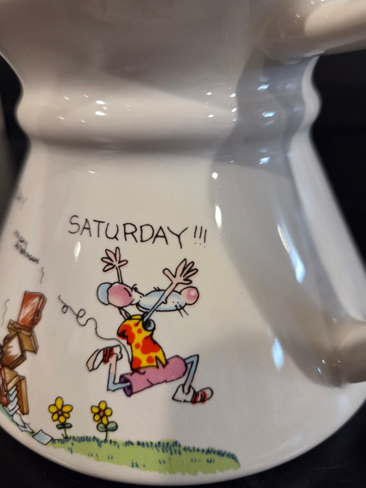Monday Thru Saturday, Mouse, Travel Mug, Ready For Weekend, Business, Suits, Work Week, Office Humor, Kitsch