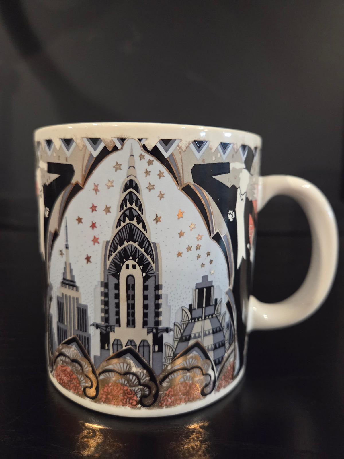 New York Mug, Waechtersbach, Made In Japan, Art Deco, Chrysler Building, Cabaret, Stars, Fans, Kitsch